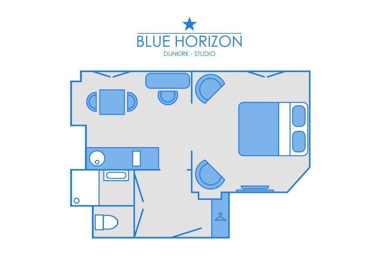 Sea View & Beach Studio Apartment - Blue Horizon Duinkerke Buitenkant foto